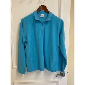Columbia Light Blue Lightweight Fleece 1/4 Zip Pullover Size XL 14